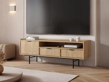 Rolden TV-bänk 150x55 cm - Hickoryek - Möbler - Tv möbel & mediamöbel - TV bänk & mediabänk