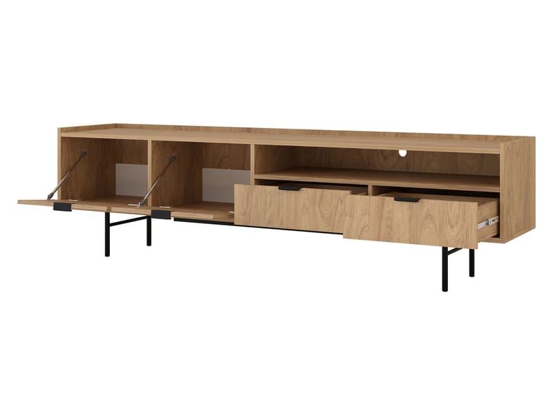 Rolden TV-bänk 200x55 cm - Hickoryek - Möbler - Tv möbel & mediamöbel - TV bänk & mediabänk