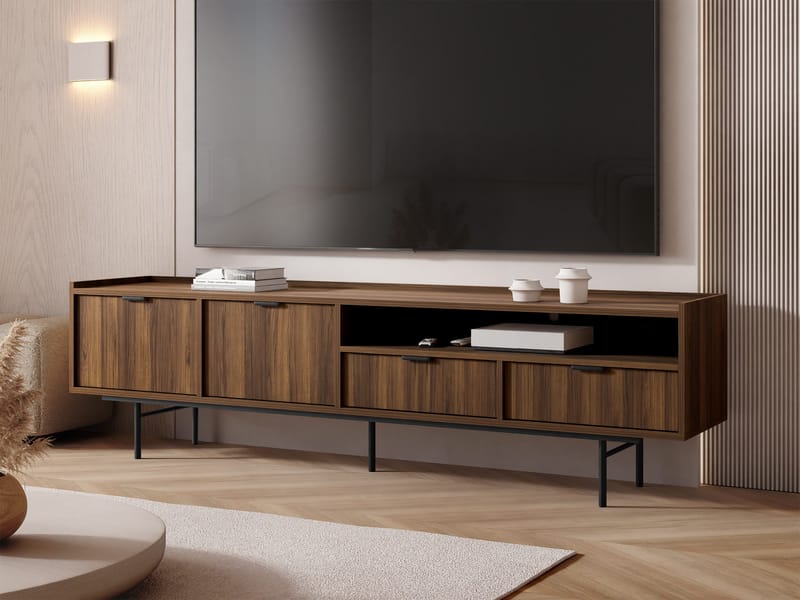 Rolden TV-bänk 200x55 cm - Valnöt - Möbler - Tv möbel & mediamöbel - TV bänk & mediabänk