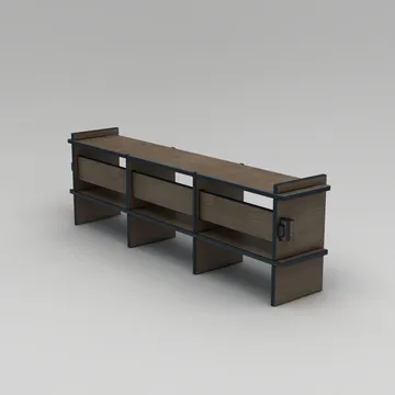 Ropira TV-bänk 220 cm - Valnöt - Möbler - Tv möbel & mediamöbel - TV bänk & mediabänk