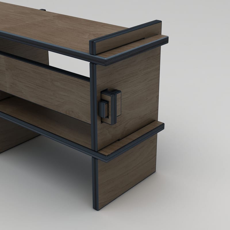 Ropira TV-bänk 220 cm - Valnöt - Möbler - Tv möbel & mediamöbel - Mediastativ & väggfäste