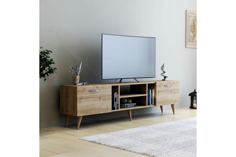 Rudy Tv-bänk 180x29,6 cm Brun - Hanah Home - TV bänk & mediabänk