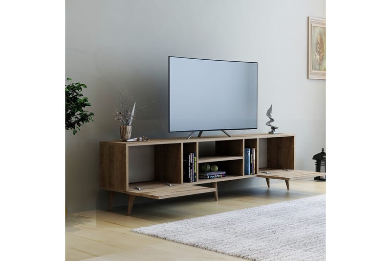 Rudy Tv-bänk 180x29,6 cm Brun - Hanah Home - TV bänk & mediabänk