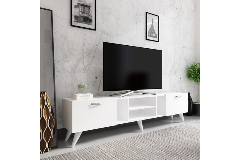 Rudy Tv-bänk 180x29,6 cm Vit - Hanah Home - TV bänk & mediabänk