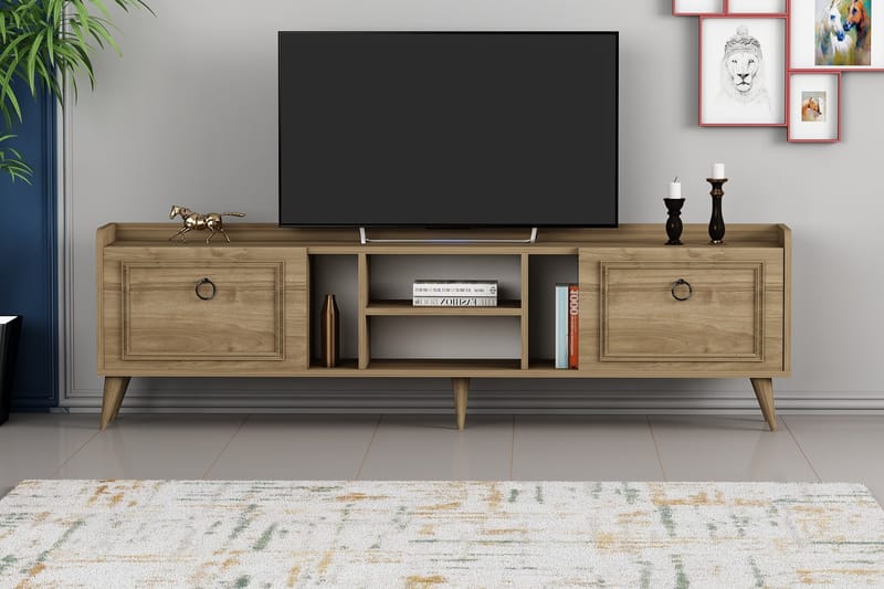 Rudy Tv-bänk 180x35 cm Brun - Hanah Home - Möbler - Tv möbel & mediamöbel - TV bänk & mediabänk