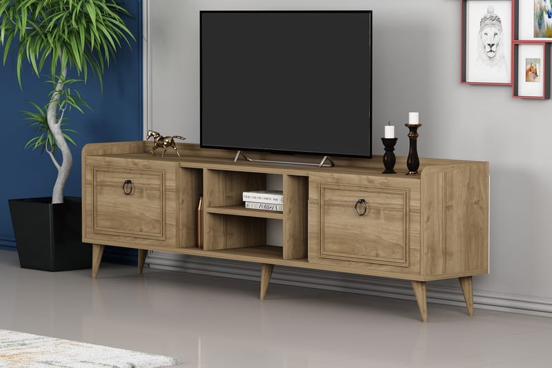 Rudy Tv-bänk 180x35 cm Brun - Hanah Home - Möbler - Tv möbel & mediamöbel - TV bänk & mediabänk