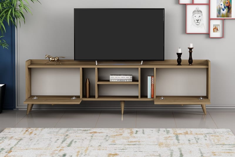 Rudy Tv-bänk 180x35 cm Brun - Hanah Home - Möbler - Tv möbel & mediamöbel - TV bänk & mediabänk