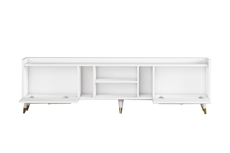 Rudy Tv-bänk 180x35 cm Vit/Guld - Hanah Home - Möbler - Tv möbel & mediamöbel - TV bänk & mediabänk