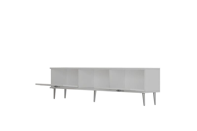 Safiya Tv-bänk 150 cm - Vit/Silver - Möbler - Tv möbel & mediamöbel - TV bänk & mediabänk