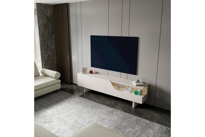 Safiya Tv-bänk 180 cm - Beige - Möbler - Tv möbel & mediamöbel - TV bänk & mediabänk