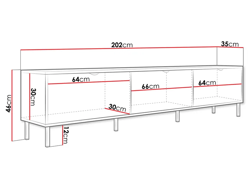 Salmor Tv-bänk 202 cm - Vit - Möbler - Tv möbel & mediamöbel - TV bänk & mediabänk