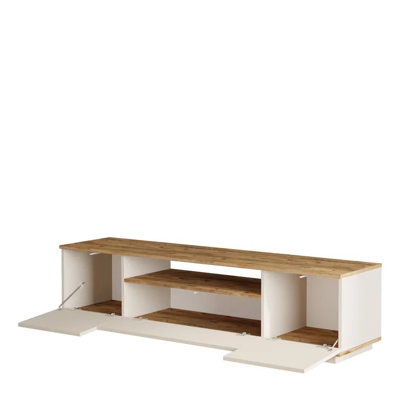 Sarnor TV-bänk 180x44,6x44,5 cm - Atlantic Pine och Cashmere - Möbler - Tv möbel & mediamöbel - TV bänk & mediabänk