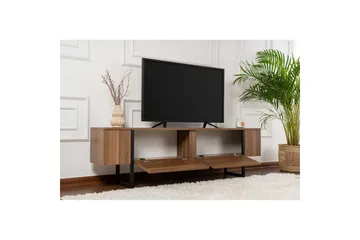 Serenity Golvstående TV Bänk 180 cm med Förvaring i Valnöt - Brun - Möbler - Tv möbel & mediamöbel - TV bänk & mediabänk