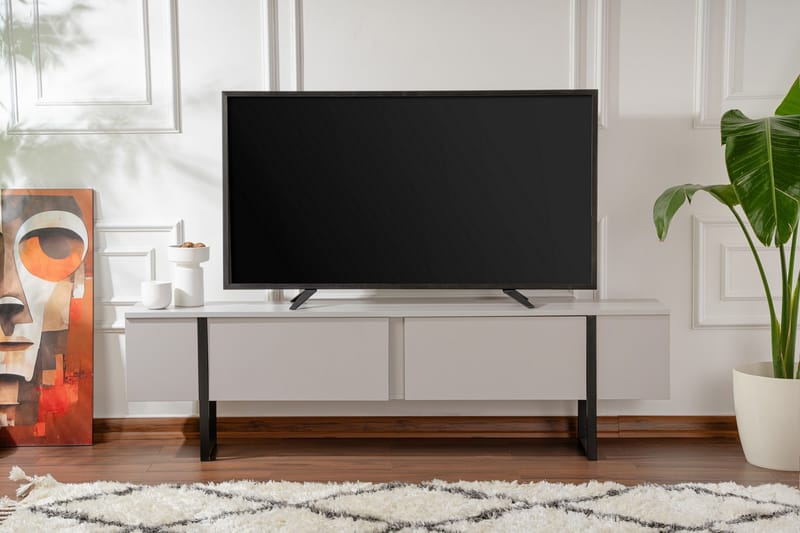 Serenity Tv-bänk 180x30 cm - Grå/Svart - Möbler - Tv möbel & mediamöbel - TV bänk & mediabänk