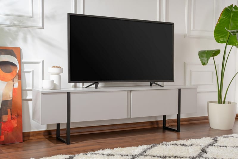 Serenity Tv-bänk 180x30 cm - Grå/Svart - Möbler - Tv möbel & mediamöbel - TV bänk & mediabänk