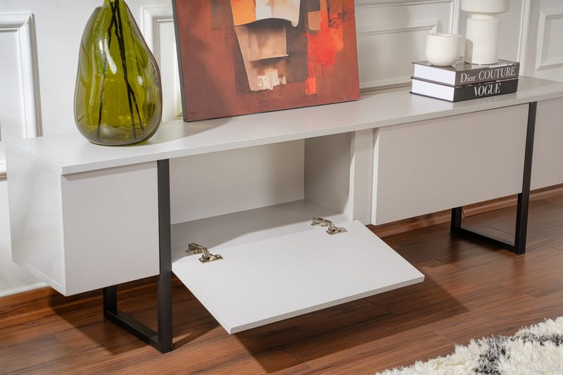 Serenity Tv-bänk 180x30 cm - Grå/Svart - Möbler - Tv möbel & mediamöbel - TV bänk & mediabänk