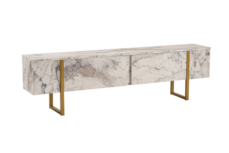 Serenity Tv-bänk 180x30 cm - Marmor/Guld - Möbler - Tv möbel & mediamöbel - TV bänk & mediabänk