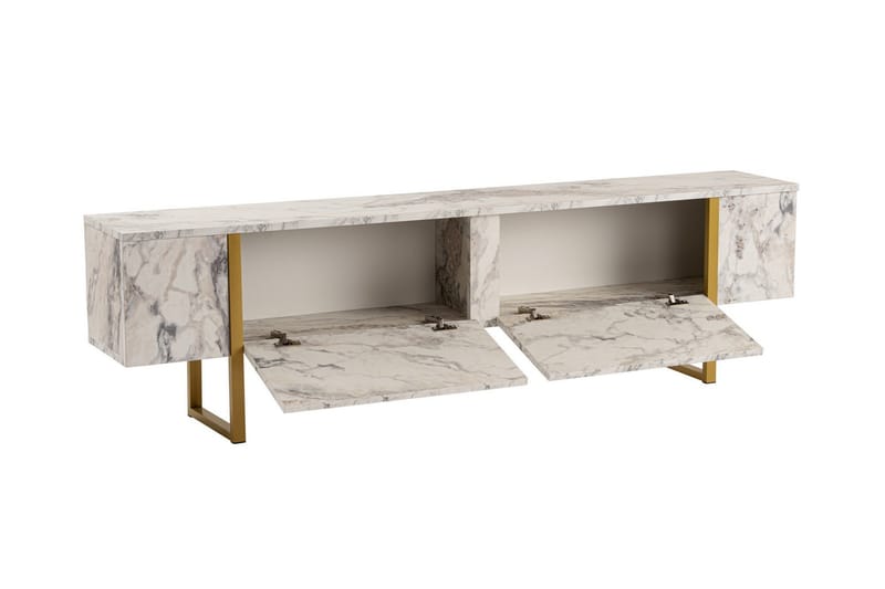 Serenity Tv-bänk 180x30 cm - Marmor/Guld - Möbler - Tv möbel & mediamöbel - TV bänk & mediabänk