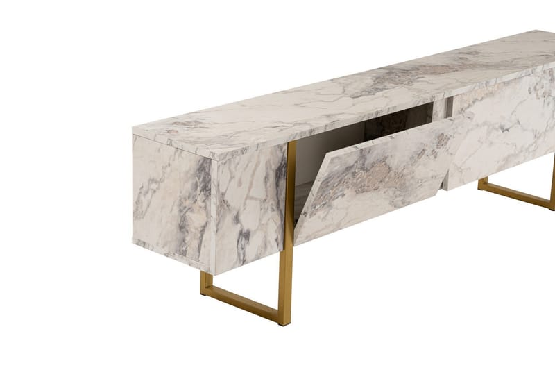 Serenity Tv-bänk 180x30 cm - Marmor/Guld - Möbler - Tv möbel & mediamöbel - TV bänk & mediabänk