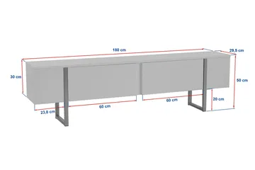 Serenity Tv-bänk 180x30 cm - Travertin/Guld - Möbler - Tv möbel & mediamöbel - TV bänk & mediabänk