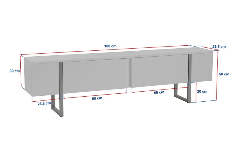 Serenity Tv-bänk 180x30 cm - Travertin/Guld - Möbler - Tv möbel & mediamöbel - TV bänk & mediabänk