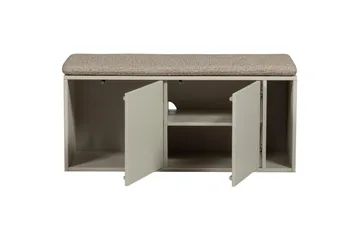 Settle Golvstående Tv Bänk 108 cm med Förvaring i Furu - Beige - Möbler - Tv möbel & mediamöbel - TV bänk & mediabänk