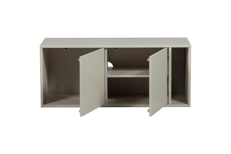 Settle Golvstående Tv Bänk 108 cm med Förvaring i Furu - Ljusbeige - Möbler - Tv möbel & mediamöbel - TV bänk & mediabänk