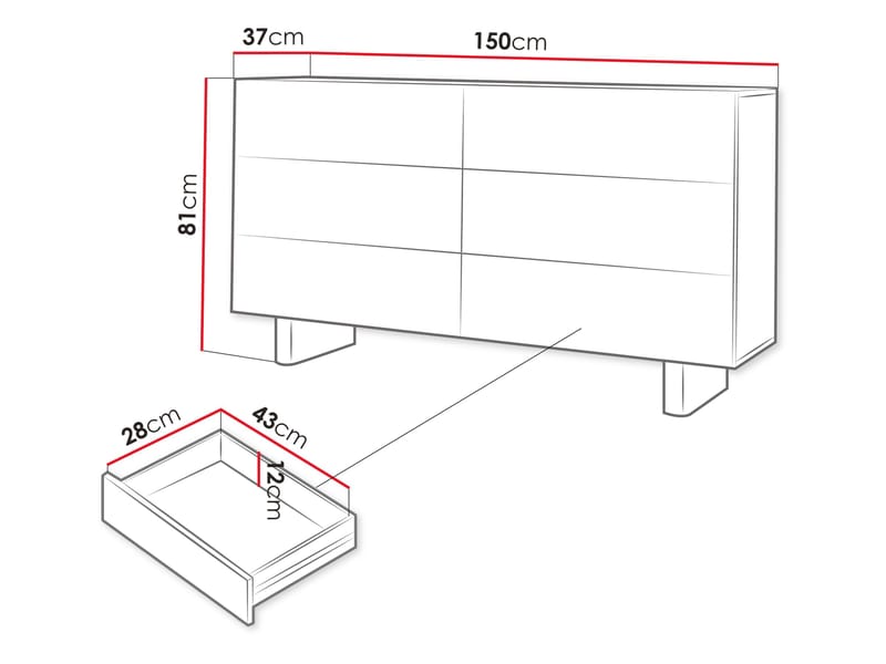 Seylar Skänk 150 cm - Möbler - Tv möbel & mediamöbel - TV skåp