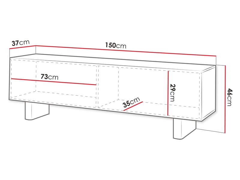 Seylar Tv-Bänk 150 cm - Möbler - Tv möbel & mediamöbel - TV bänk & mediabänk