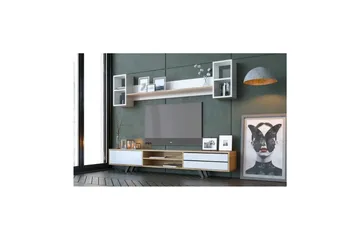 Seyra Tv-stativ 45 cm - Vit/Ek - Möbler - Tv möbel & mediamöbel - TV-möbelset
