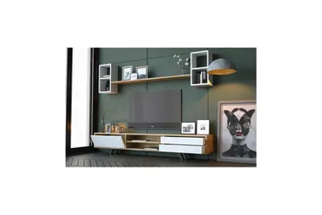 Seyra Tv-stativ 45 cm - Vit/Ek - Möbler - Tv möbel & mediamöbel - TV-möbelset