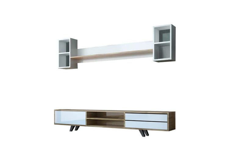 Seyra Tv-stativ 45 cm - Vit/Ek - Möbler - Tv möbel & mediamöbel - TV-möbelset