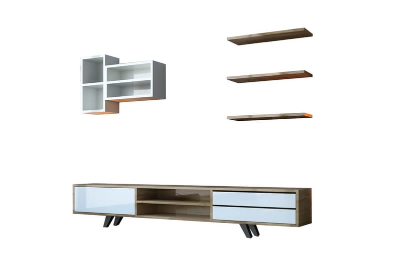 Seyra Tv-stativ 45 cm - Vit/Ek - Möbler - Tv möbel & mediamöbel - Mediastativ & väggfäste