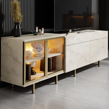 Seyring Tv-bänk 190 cm - Travertin/guld - Möbler - Tv möbel & mediamöbel - TV bänk & mediabänk