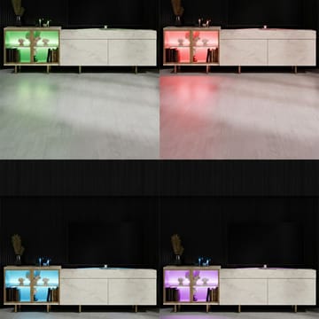 Seyring Tv-bänk 190 cm - Travertin/guld - Möbler - Tv möbel & mediamöbel - TV bänk & mediabänk