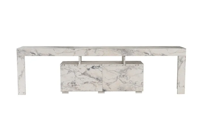 Shanah Tv-bänk 180x31 cm, Marmor/Beige