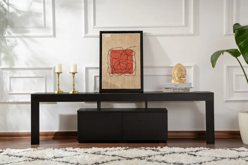 Shanah Tv-bänk 180x31 cm - Svart - Möbler - Tv möbel & mediamöbel - TV bänk & mediabänk