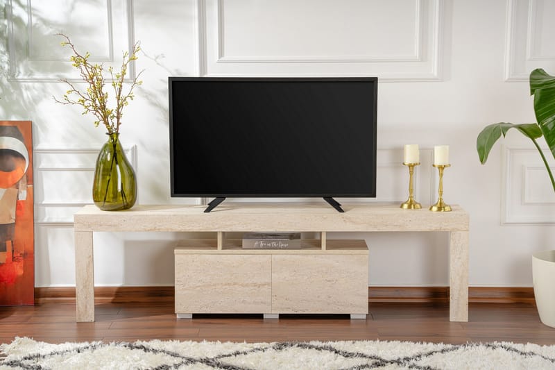 Shanah Tv-bänk 180x31 cm - Travertin - Möbler - Tv möbel & mediamöbel - TV bänk & mediabänk