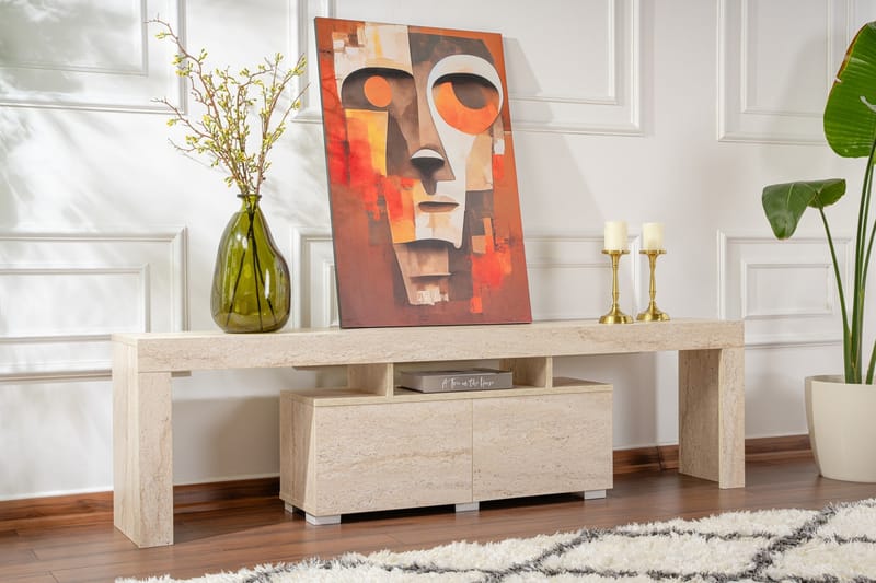 Shanah Tv-bänk 180x31 cm - Travertin - Möbler - Tv möbel & mediamöbel - TV bänk & mediabänk