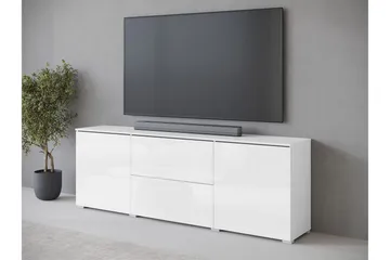 Sherie Golvstående Tv-bänk 180 cm med Förvaring i Målat Trä - Vit - Möbler - Tv möbel & mediamöbel - TV bänk & mediabänk