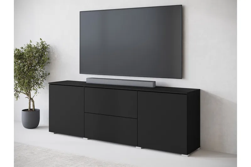 Sherie Tv-bänk 180 cm - Svart - Möbler - Tv möbel & mediamöbel - TV bänk & mediabänk