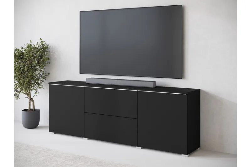 Sherie Tv-bänk 180 cm - Svart - Möbler - Tv möbel & mediamöbel - TV bänk & mediabänk