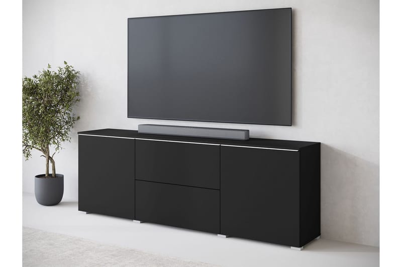 Sherie Tv-bänk 180 cm - Svart - Möbler - Tv möbel & mediamöbel - TV bänk & mediabänk