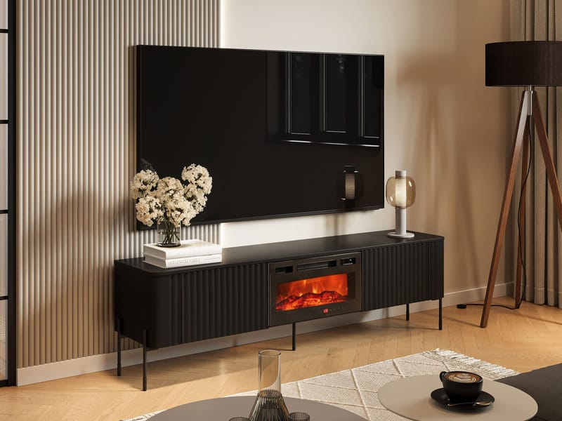 Sherie Tv-bänk 190 cm - Svart - Möbler - Tv möbel & mediamöbel - TV bänk & mediabänk
