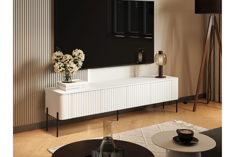 Sherie Tv-bänk 190x40 cm - Vit - Möbler - Tv möbel & mediamöbel - TV bänk & mediabänk