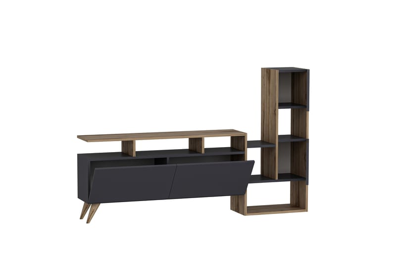 Showsley Tv-möbelset 55,4x31,6 cm Brun/Svart - Hanah Home - Möbler - Tv möbel & mediamöbel - TV-möbelset