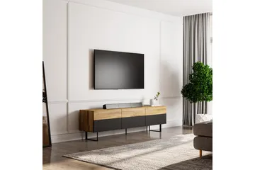 Sign Golvstående Tv-bänk 180 cm med Förvaring i Trä - Brun - Möbler - Tv möbel & mediamöbel - TV bänk & mediabänk