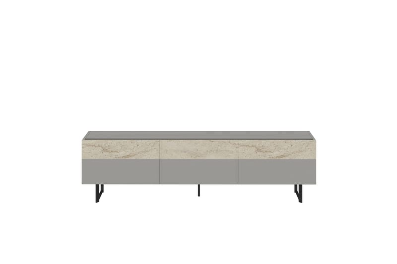 Sign Tv-bänk 180 cm, Grå/Travertin
