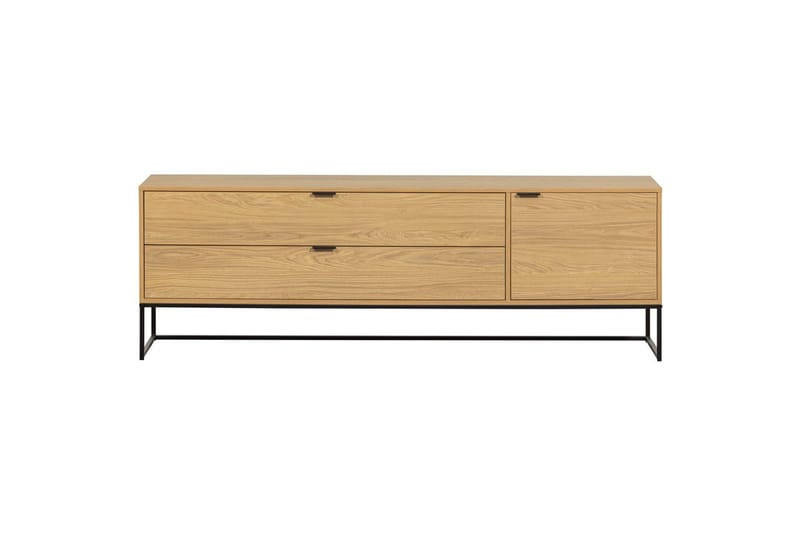 Silas TV-bänk 180 cm med Förvaring i Trä med Metallunderrede - Beige - Möbler - Tv möbel & mediamöbel - TV bänk & mediabänk