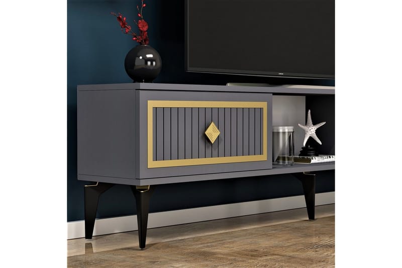 Sivaji Tv-bänk 150 cm - Guld/Antracit - Möbler - Tv möbel & mediamöbel - TV bänk & mediabänk